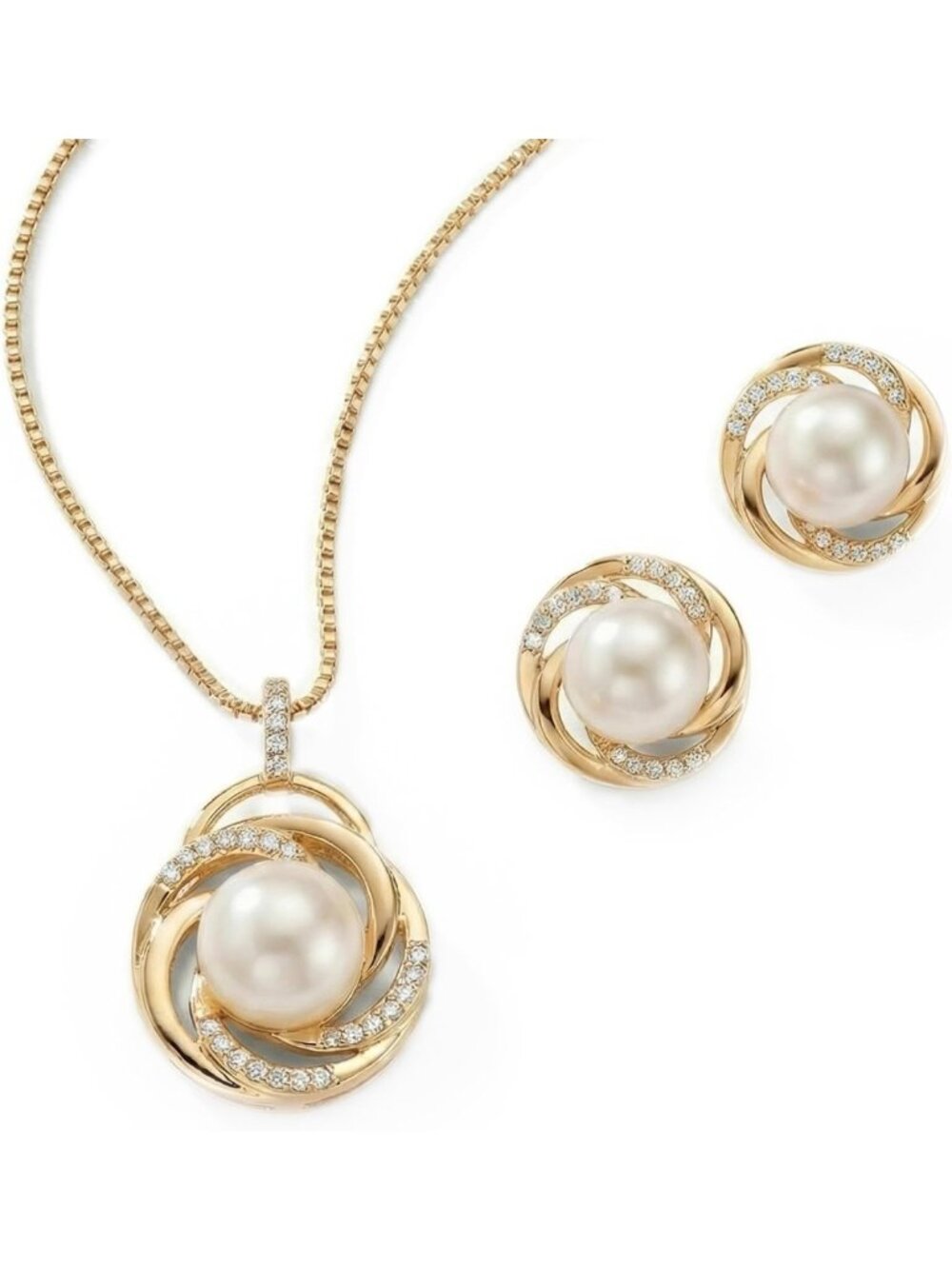 Elegant Freshwater Pearl Necklace & Earring Set for Weddings, Brides & Special